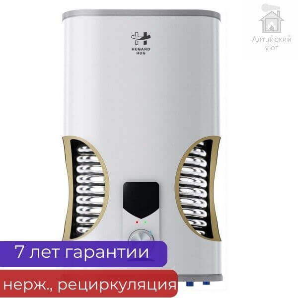 Бойлер косвенного нагрева нержавеющий 80л Hugard IFH плоский с рециркуляцией, ТЭН 2 кВт 1