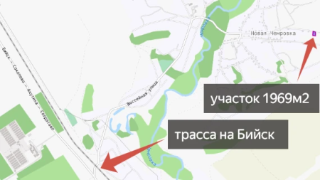 Земельный участок в п.Новая Чемровка, 20 мин до Бийска, 1969 м2  фото 2