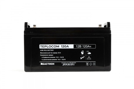 Аккумулятор для ИБП котла 120 А*ч Teplocom свинцово-кислотный, 12В фото 3