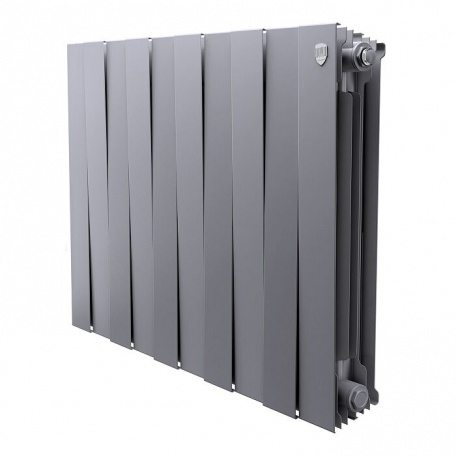 Дизайнерский радиатор биметаллический Royal Thermo Piano Forte 500/Silver Satin 500/10 секций, 1,8 кВт