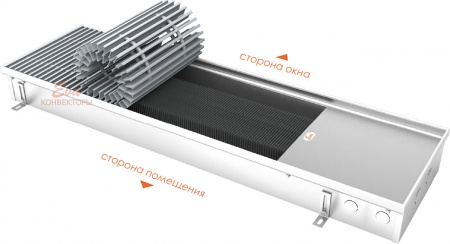 Конвектор водяного отопления внутрипольный Eva KC.90.258, 1500мм, серебро фото 3