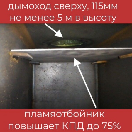 Котел твердотопливный СТЭН - мини 7кВт, термометр , конвекция, пламяотбойник фото 9