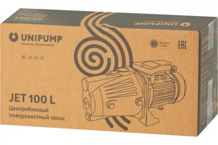 Насос поверхностный UNIPUMP JET 100 L, напор 53 м, 50 л\мин, 750 Вт, 8м глубина фото 6