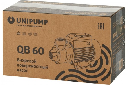 Насос поверхностный вихревой Unipump QB-80, напор 50 м, 45 л\мин, 750 Вт, 5м глубина фото 7