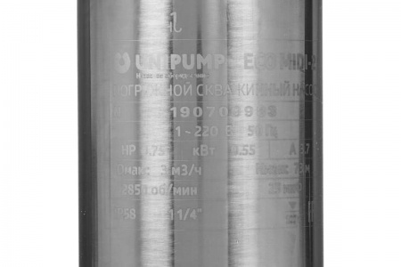 Насос погружной скважинный UNIPUMP ECO MIDI-2, 50 л/мин, напор 73м, погружение 100м, кабель 40м фото 5