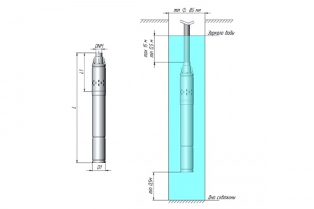 Насос скважинный винтовой 3" ECO VINT 3 (750 Вт, кабель-15м) винтовой, напор 105 м, 15м глубина, нержавеющая сталь фото 3