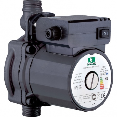 Насос циркуляционный GRS25/6 PUMPMAN, 130мм, 3 года гарантии, 50 л\мин, 6м напор