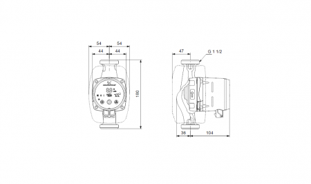 Насос циркуляционный Grundfos ALPHA3 25-40 10 режимов работы, 180 мм, 10 режимов работы, Autoadapt фото 5