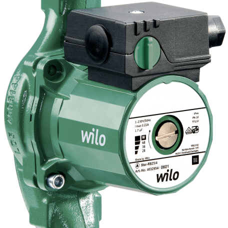 Насос циркуляционный Насос Wilo Star-RS 25/6 (без гаек), 63 л/мин, напор 4 м, 130 мм