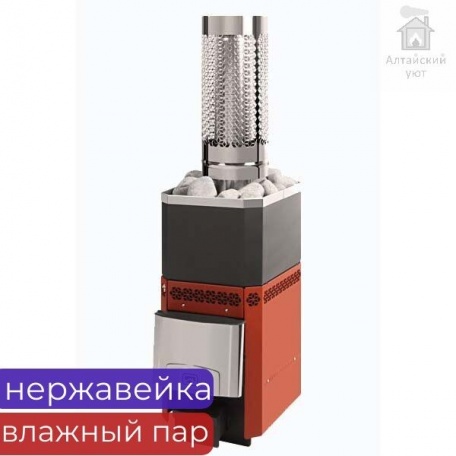 Печь банная под навесной бак, Русь-18ЛУ (Теплодар), 18 кВт, на 18 м3 с укороченным топливным каналом