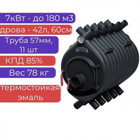 Печь воздухогрейная БВ-180 "Сибирь", до 180 м3, аналог Булерьян фото 2