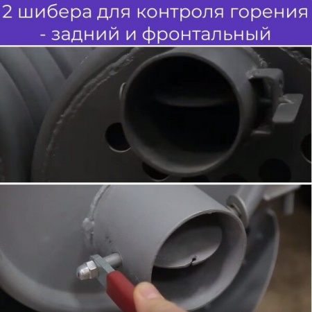 Печь воздухогрейная БВ-180 "Сибирь", до 180 м3, аналог Булерьян фото 5