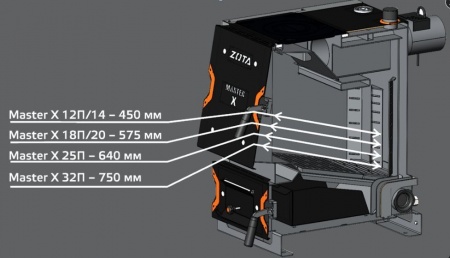 Твердотопливный котел длительного горения ZOTA Master X-20, 20 кВт, одноконтурный с плитой фото 6