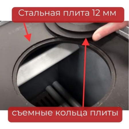 Твердотопливный котел НМК Сибирь КВО 8, 8 кВт, одноконтурный, водяные колосники, дымоход сверху фото 7