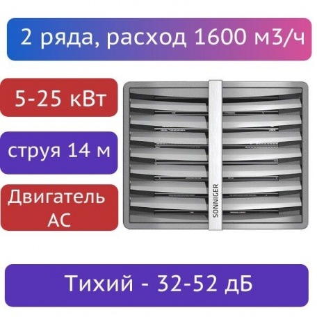 Тепловентилятор водяной SONNIGER CR ONE Mini AC (5-25 кВт) с консолью