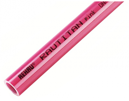 Труба PEXa 20*2.8 REHAU RAUTITAN Pink PLUS (120 м) лиловая с кислородным барьером фото 2