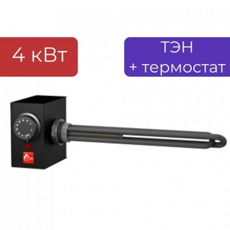 ТЭН с пультом 4 кВт для твердотопливного котла БР-4-1 1/4"-Т