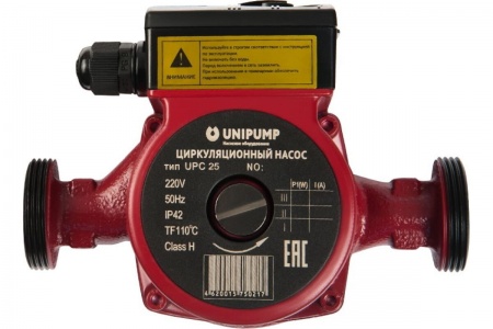 Циркуляционный насос Unipump UPС 25-60 130 мм с гайками, напор 6 м, диаметр 25мм, расход 63 л\мин, 3 скорости, 16546 фото 2