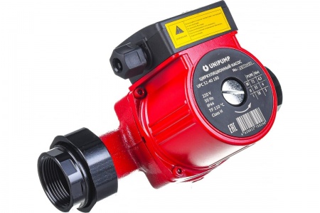 Циркуляционный насос Unipump UPС 32-40 180 мм с гайками, напор 4 м, диаметр 32 мм, расход 58 л\мин, 3 скорости, 34085 фото 3