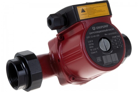 Циркуляционный насос Unipump UPС 32-60 180 мм с гайками, напор 6 м, диаметр 25мм, расход 63 л\мин, 3 скорости, 15467 фото 6