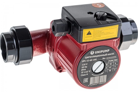 Циркуляционный насос Unipump UPС 32-60 180 мм с гайками, напор 6 м, диаметр 25мм, расход 63 л\мин, 3 скорости, 15467 фото 12