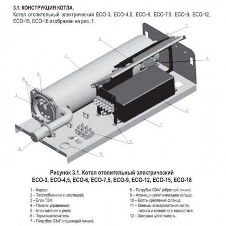 Электрокотел Lemax Eco 4.5 кВт, из нержавеющей стали, с двойной регулировкой температуры (вода + дом) фото 2